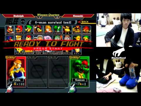 MasterHand 20 WQF - Rudolph(Sheik) vs. Nanashi(Samus)
