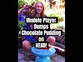 Ukulele Player Dumps Chocolate Pudding on HEAD!