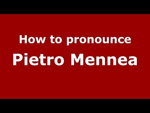 How to pronounce Pietro Mennea (Italian/Italy) - PronounceNames.com
