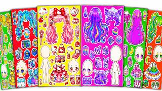 Download lagu 🎀SANRIO Sticker Paper Doll Dress Up 🌈 Cute Kawaii Fashion DIY | Satisfying Sticker Book ASMR mp3