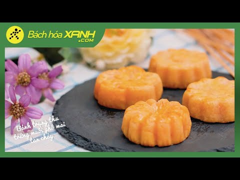 Cách làm bánh trung thu trứng muối phô mai tan chảy không cần khuôn