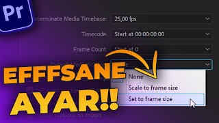 Otomatik Video Hizalamak ve Boyutlandırmak: Set to Frame Size Kısayolu