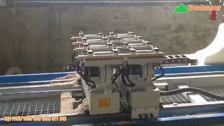 Máy làm mộng ÂM + DƯƠNG CNC bàn kẹp phôi lật 180 độ Woodmaster