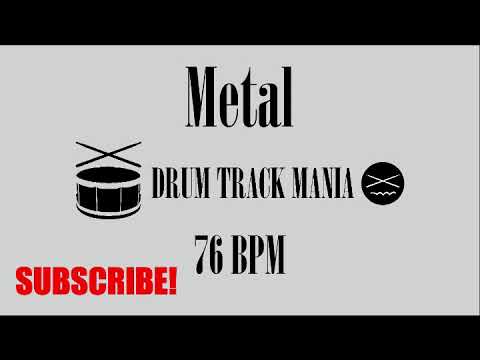 Metal Drum Backing Track 76 BPM (Drums Only)