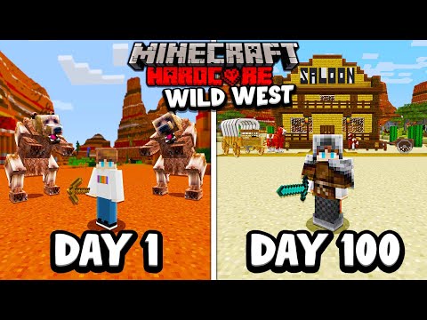 I Survived 100 Days in the WILD WEST in Minecraft Hardcore...