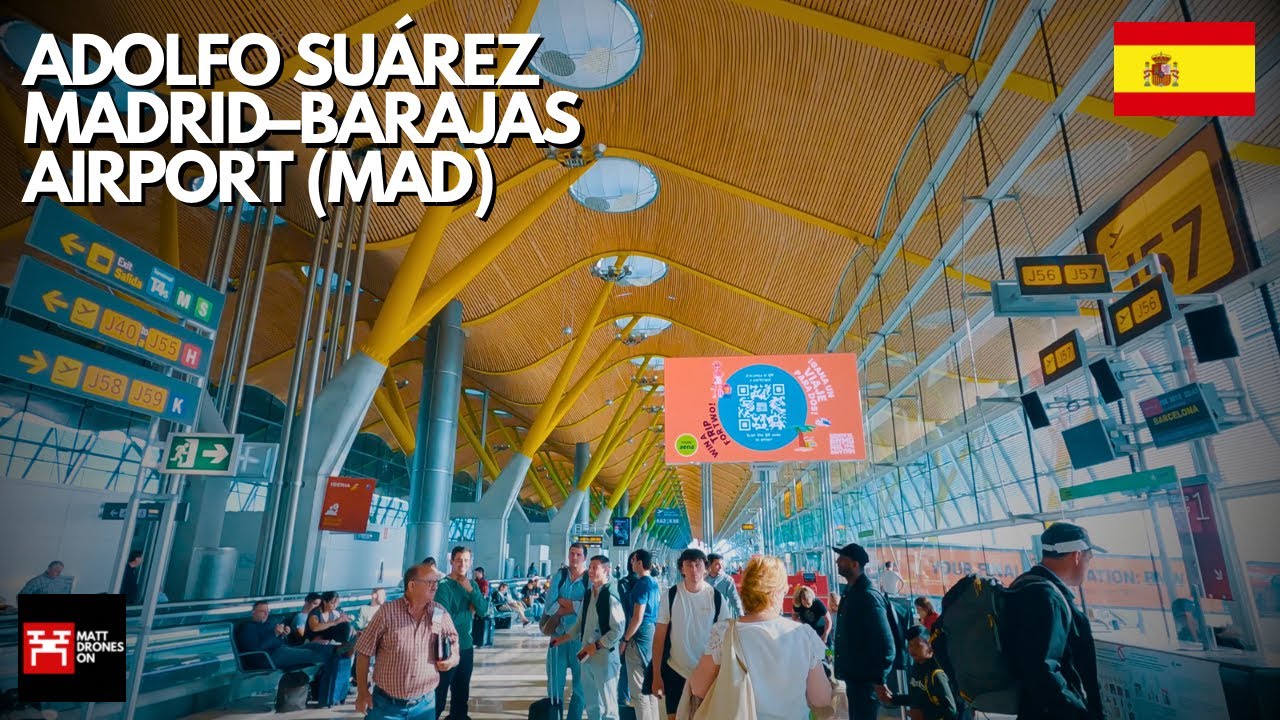 A Walking Tour of Adolfo Suárez Madrid–Barajas Airport - 4K Walking Tour in 2024 Madrid, Spain 🇪🇸