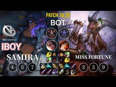 VG iBoy Samira vs Miss Fortune Bot - KR Patch 10.20