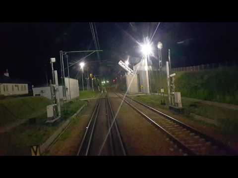 Okiem maszynisty - nocny przejazd przez skaner kolejowy