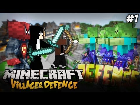 Minecraft Mini-Game - WE DEFEND VILLAGERS!  - Villager Defense! [#1]