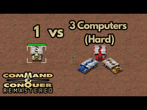 1 GDI vs 3 Hard Computers (Command & Conquer Remastered)