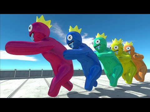 5X RAINBOW FRIENDS BLUE vs GHIDORAH LAVA DEATH RUN - Animal Revolt Battle Simulator