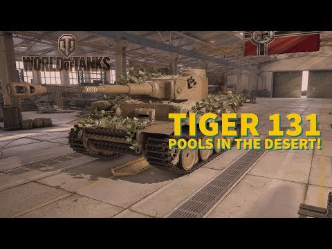 Tiger 131 Pools in The Desert! Wot Console #worldoftanksconsole