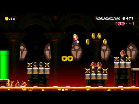 Goomba in the Fire Sea by クリムゾン - SUPER MARIO MAKER - NO COMMENTARY 1bb