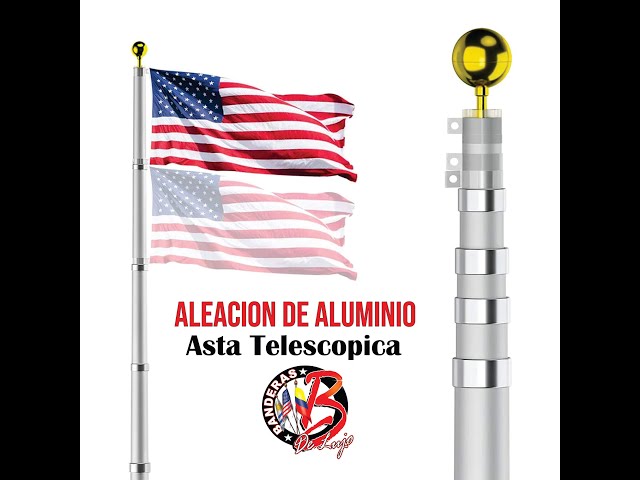 Vídeo relacionado con TALITARE Kit de Asta de Bandera de Aluminio Plata 150cm con Soporte Asta de Bandera de Acero Inoxidable, Kit de Barra de Bandera de Montaje en Pared Exterior con Anillos Giratorios/Base Plata