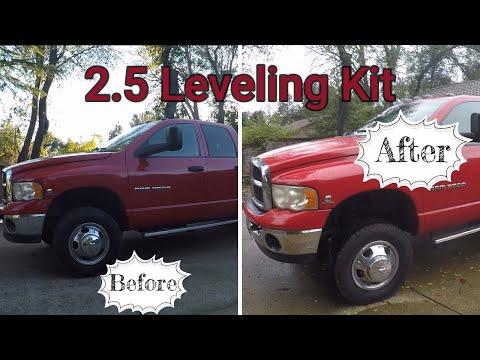 03 Dodge Ram 3500 Dually Leveling Kit Before and After