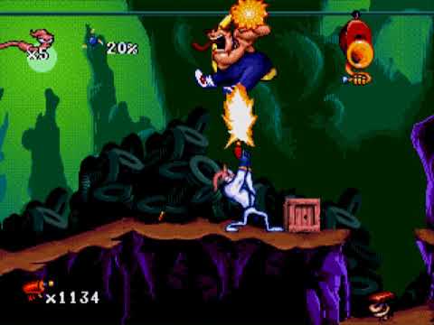 Earthworm Jim - Special Edition 1994 (SEGA CD) Gameplay
