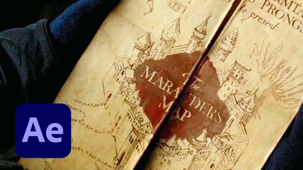 How To Create The MARAUDERS MAP Animation from Harry Potter in After Effects