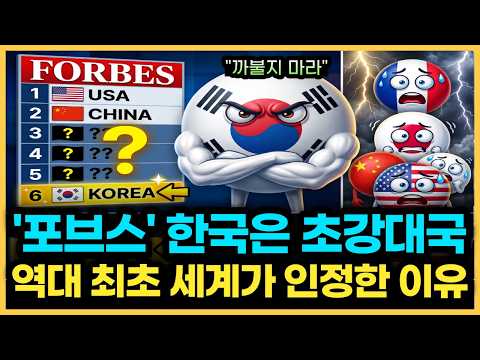 프랑스·일본을 제쳤다! 포브스 "한국 초강대국" 발표가 허언이 아닌 이유