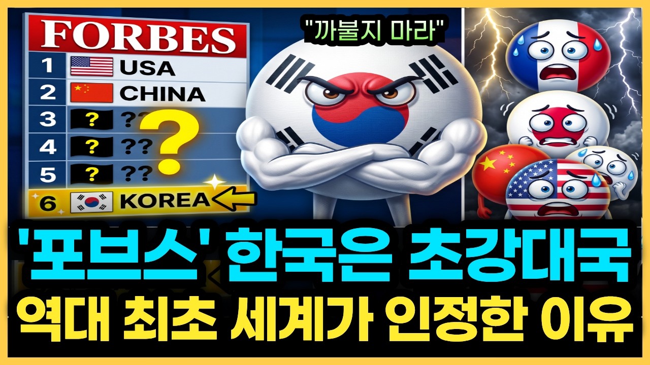 프랑스·일본을 제쳤다! 포브스 "한국 초강대국" 발표가 허언이 아닌 이유