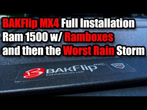 BAKFlip MX4 Full Installation on Ram 1500 w/ Ramboxes // How Did It Hold Up In The Worst Rain Storm