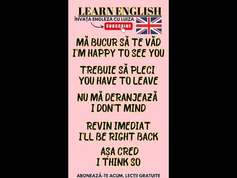 🇬🇧 LIMBA ENGLEZĂ ÎNCEPĂTORI| PROPOZIȚII & FRAZE DES UTILIZATE, CURS ENGLEZĂ #engleza #invataengleza