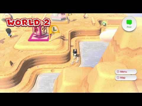 Super Mario 3D World - World 2 Green Mushroom (1-Up) Trick