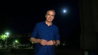 Super blue moon rises over Denver
