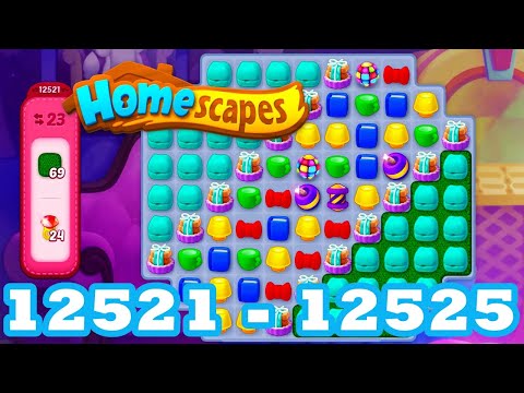 Homescapes Level 12521 - 12525 HD 3 - match puzzle Gameplay | android | IOS | 12522 | 12523 | 12524