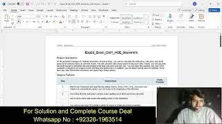 Exp22 Excel Ch01 HOE Souvenirs | Pearson Excel Project | Excel Chapter 1 Hands-On Exercise Solution