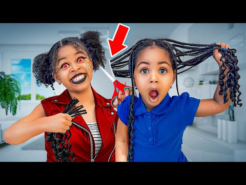 ALAIYA’s EVIL TWIN SISTER CUTS AMORA HAIR ! 😱