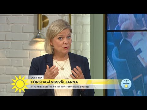 Finansminister Magdalena Andersson (S) grillades av förstagångsväljarna - Nyhetsmorgon (TV4)