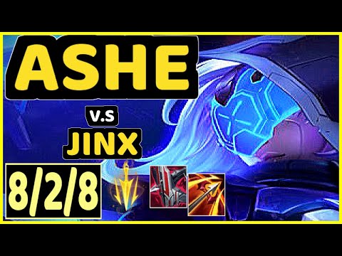 ASHE vs JINX - 8/2/8 KDA BOTTOM ADC CHALLENGER GAMEPLAY - BR