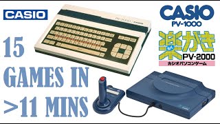 15 Casio PV-1000 & PV-2000 Games In Under 11 Minutes