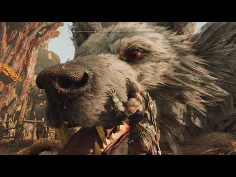 Kratos pets Fenrir | God Of War Ragnarok