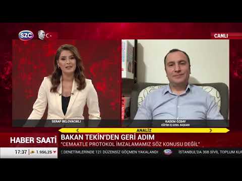 Genel Başkanımız Kadem Özbay, Milli Eğitim Bakanı Yusuf Tekin’in tarikat ve cemaatler ile ilgili açıklamalarını değerlendirdi;”Çocuklarımızı korumakla görevli olan, onların çağdaş eğitim almasından sorumlu olan, Milli Eğitim Bakanlığı`nın uygulamalar