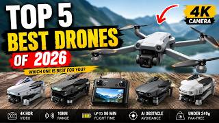 Top 5 Best Drones of 2026 🚁 Best 4K Camera Drones for Beginners & Professionals