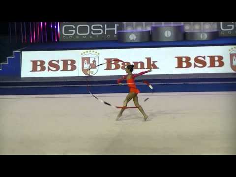 Piriyeva Zhala (AZE) ribbon  junior  final  Cup of World 2014 Minsk