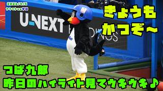 つば九郎　昨日のハイライト見てウキウキ　2026/4/5 vs中日