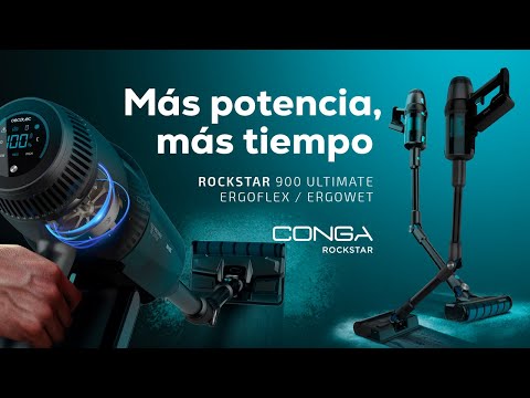 Conga RockStar 900 Ultimate ErgoWet Aspirador Escoba sin Cable Cecotec