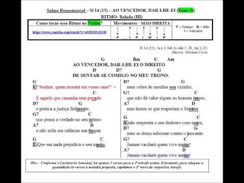 SALMO 14 (15) - AO VENCEDOR, DAR-LHE-EI O DIREITO DE SENTAR-SE COMIGO NO MEU TRONO. (Arq. Goiania - Shirlene Costa) - CATÓLICA