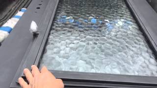 Installing iron door.