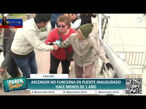 PUENTE VIRGEN DEL CARMEN EN EL CALLAO CAUSA MOLESTIAS POR MÚLTIPLES AVERÍAS