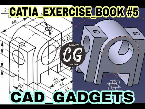 CATIA EXERCISE BOOK #5 #cadgadgets #catia