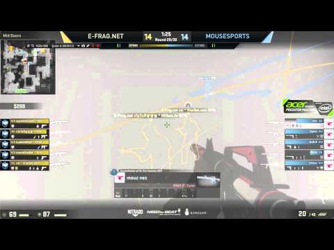 CS:GO Mousesports Nex 3 kill vs E-Frag.net