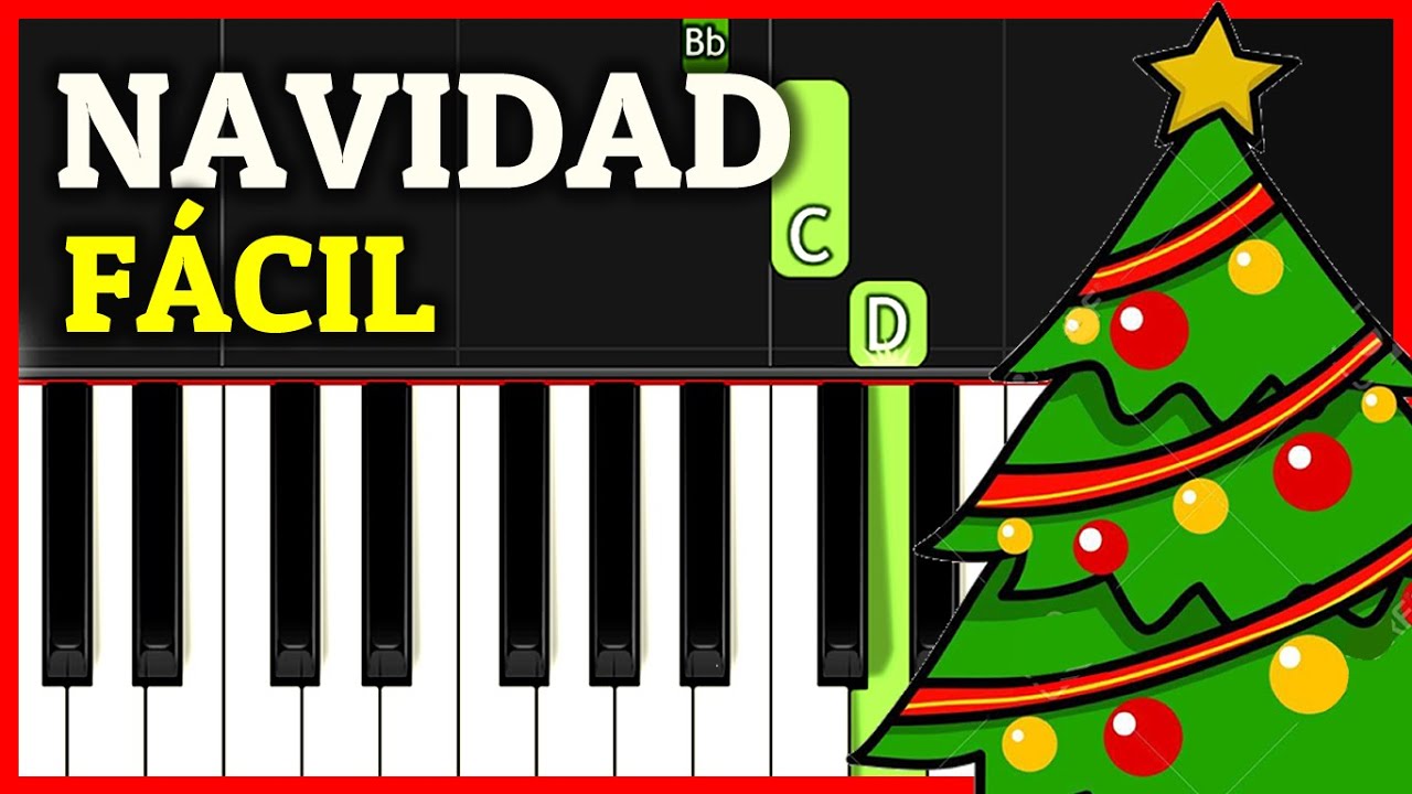 NAVIDAD (Jingle Bells) Piano Tutorial Fácil / Canciones Fáciles en Piano Principiantes
