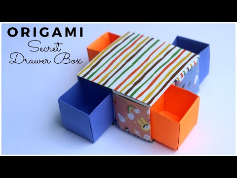 Origami Secret Drawer Box | Origami Paper Box Tutorial | Paper Craft