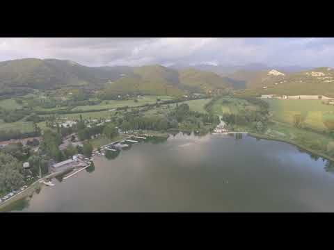 ITALY - LAGO DI PIEDILUCO - 4k - TERNI - UMBRIA - PIEDILUCO LAKE DRONE DJI