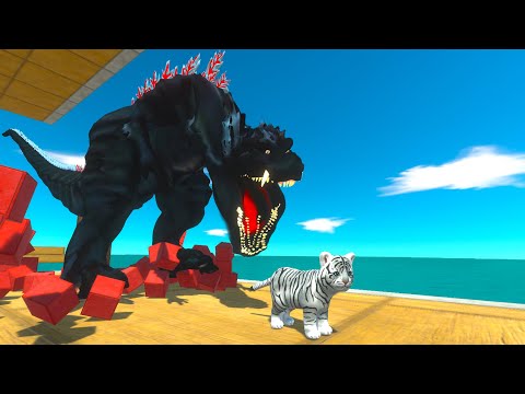 WHO CAN ESCAPE FROM A GODZILLA ATTACK - Animal Revolt Battle Simulator
