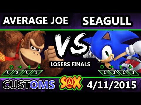 S@X Customs - Average Joe (DK) Vs. NS | Seagull (Sonic) SSB4 Losers Finals - Smash Wii U - Smash 4