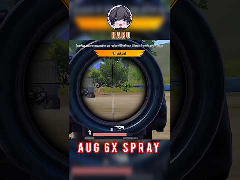 AUG 6x Spray Knockout HARU P-3 #shorts #pubgmobile #haru